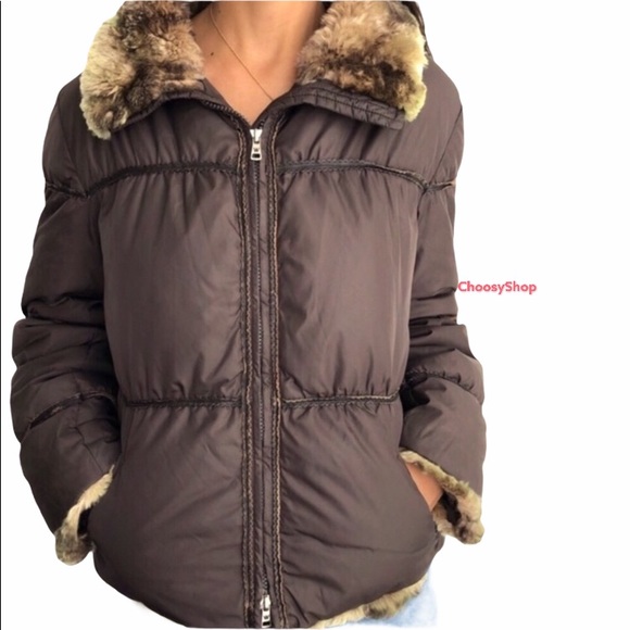 MaxMara Jackets & Blazers - Rabbit Fur Down Weekend MaxMara Heavy Jacket Sz 10